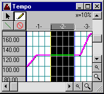 Tempo map with selection from which deletion is not possible (4 KB GIF)